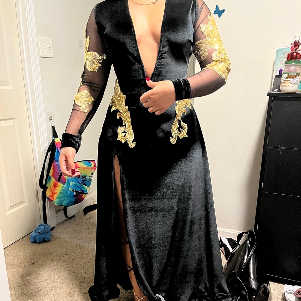 This is a vintage handmade custom gown never worn